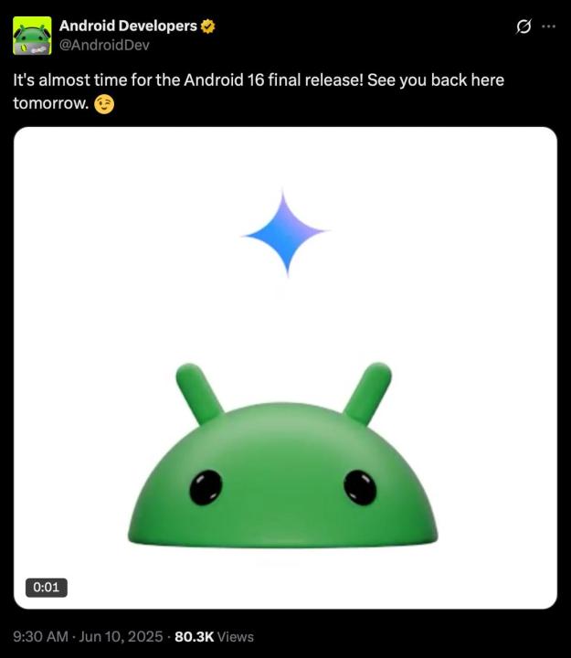 谷歌确认Android 16稳定版今日发布